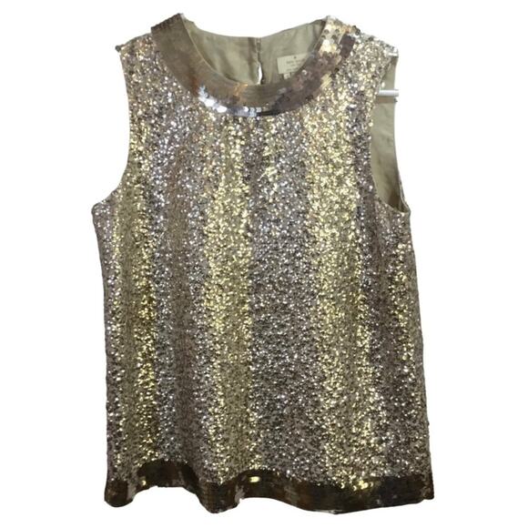 Kate Spade Serene Beaded Sequin Tank Top sz 4 - Picture 2 of 2